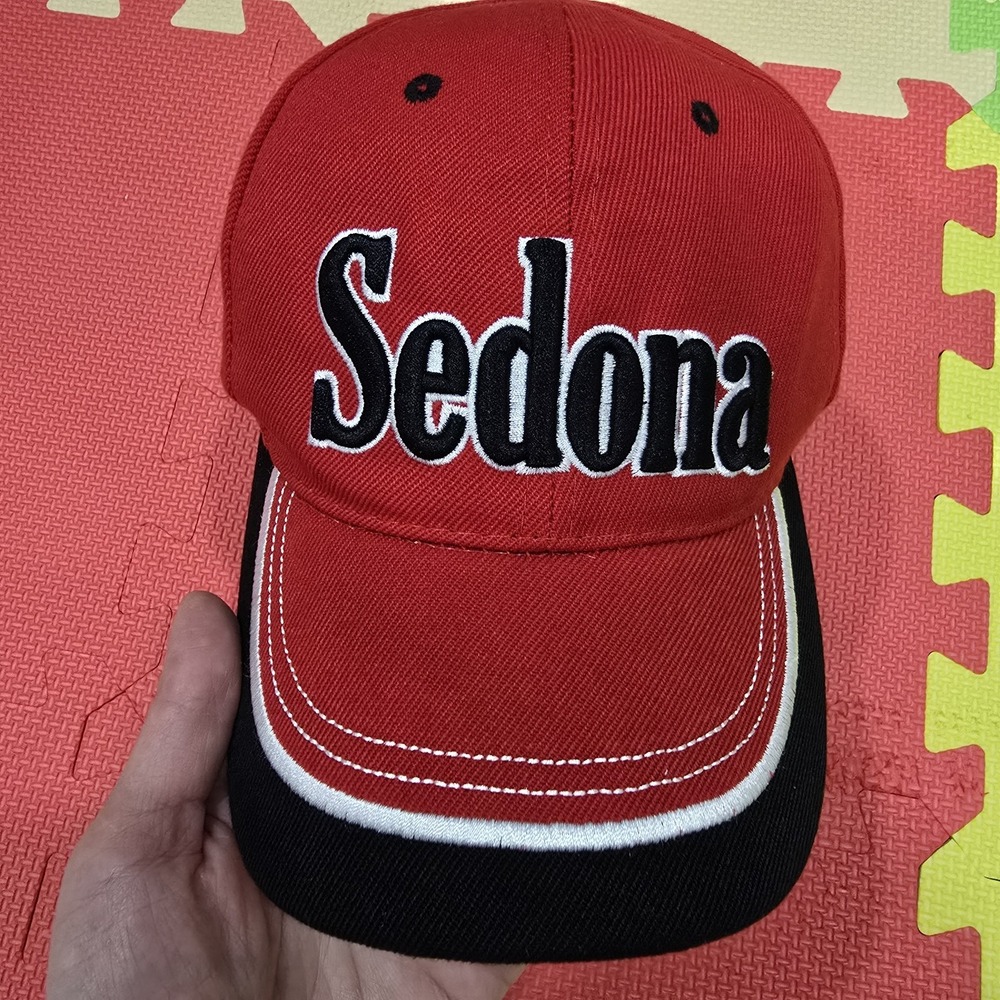 Sedona Arizona AZ Souvenir Baseball Cap Hat Red Black 3D Embroidery‎ Adjustable